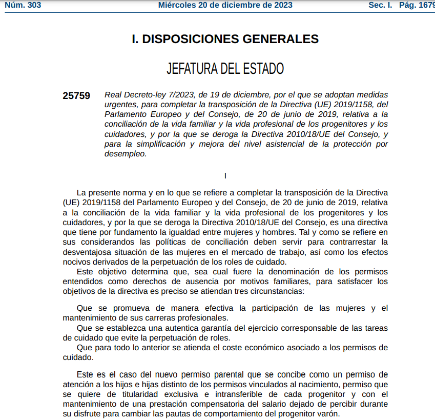 Real Decreto-ley 7/2023, de 19 de diciembre
